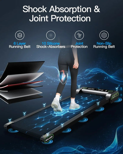 Micro tread 

Walking Pad 4 in 1 Treadmill for Home, 2.5HP Under Desk Treadmill with Remote Control, Desk Treadmill up to 3.8 MPH Speed