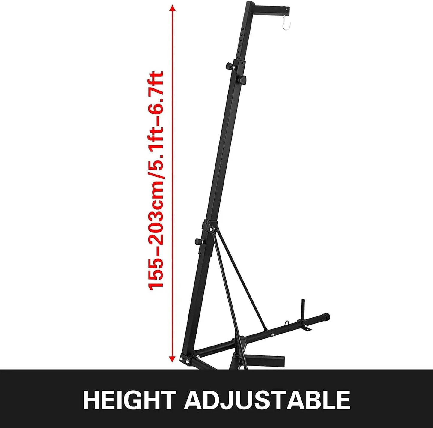 Foldable Boxing Heavy Bag Stand,Heavy Duty Boxing Punching Bag Stand Steel Sandbag Rack Freestanding Up to 132 lbs for Home Fitn