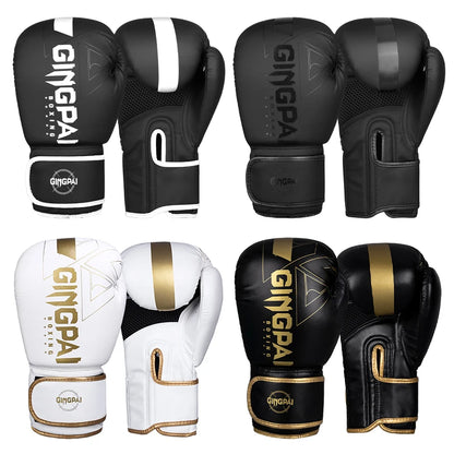 8/10/12/14oz Boxing Gloves PU Leather Muay Thai MMA Gloves