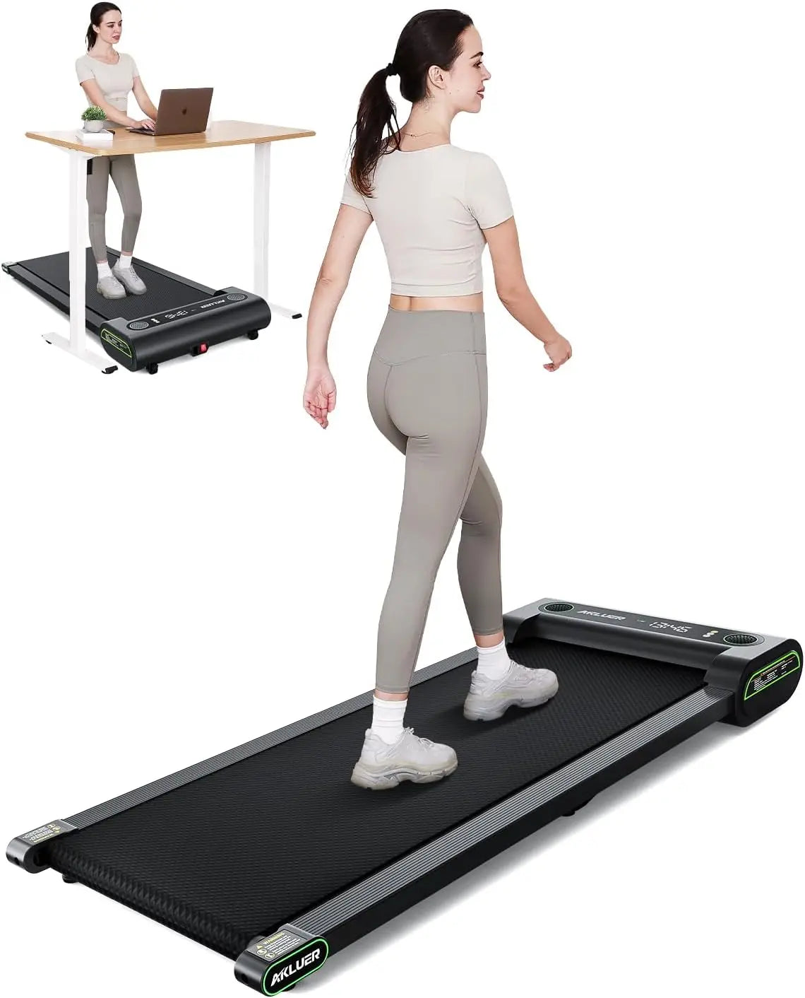 Micro tread 

Walking Pad 4 in 1 Treadmill for Home, 2.5HP Under Desk Treadmill with Remote Control, Desk Treadmill up to 3.8 MPH Speed