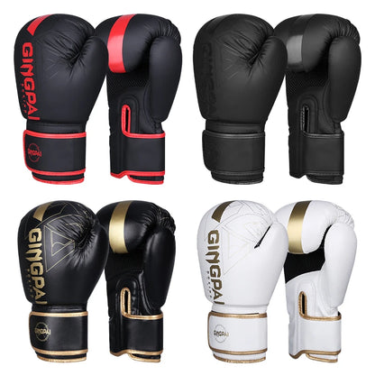 8/10/12/14oz Boxing Gloves PU Leather Muay Thai MMA Gloves